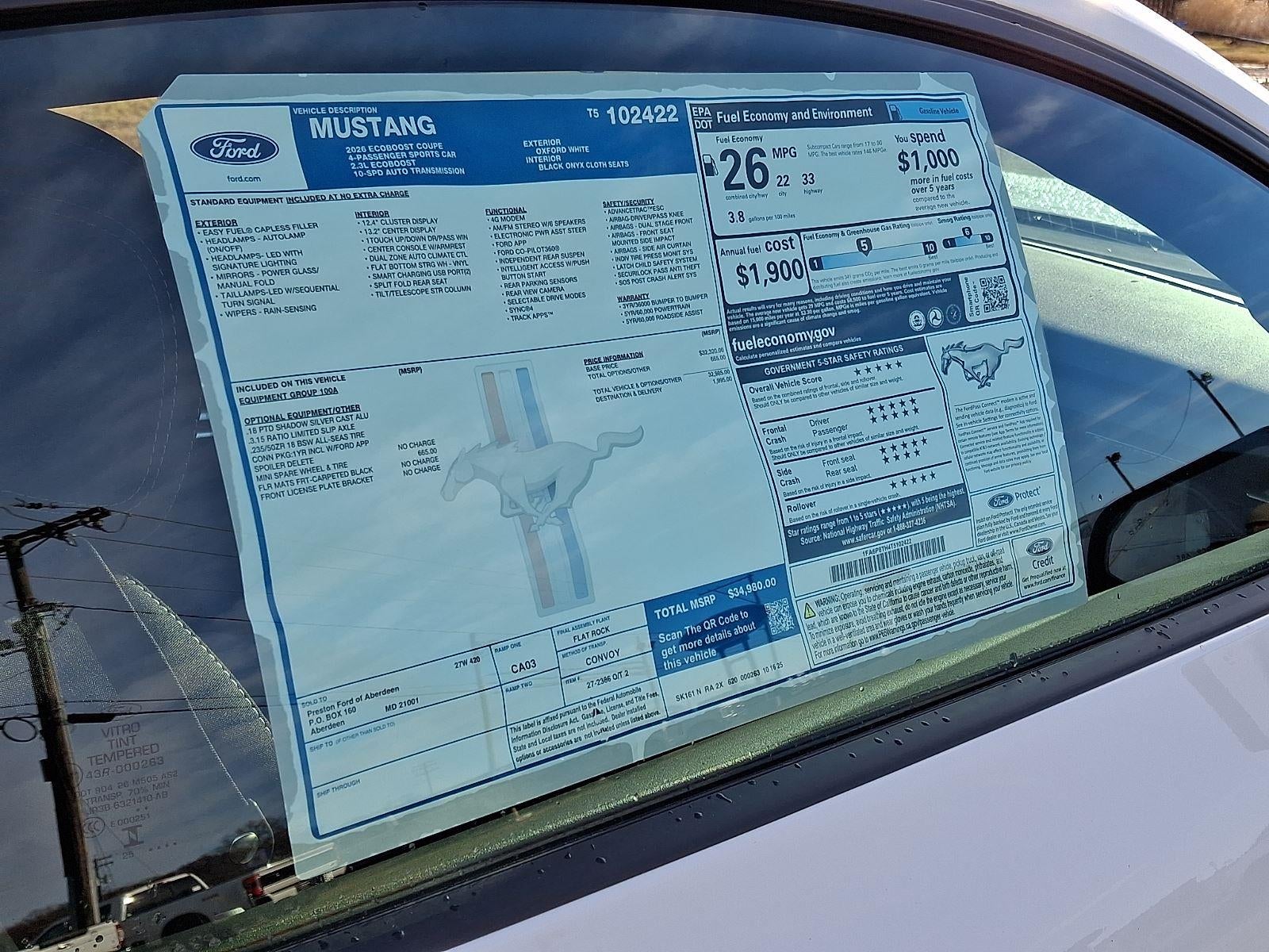 2026 Ford Mustang EcoBoost