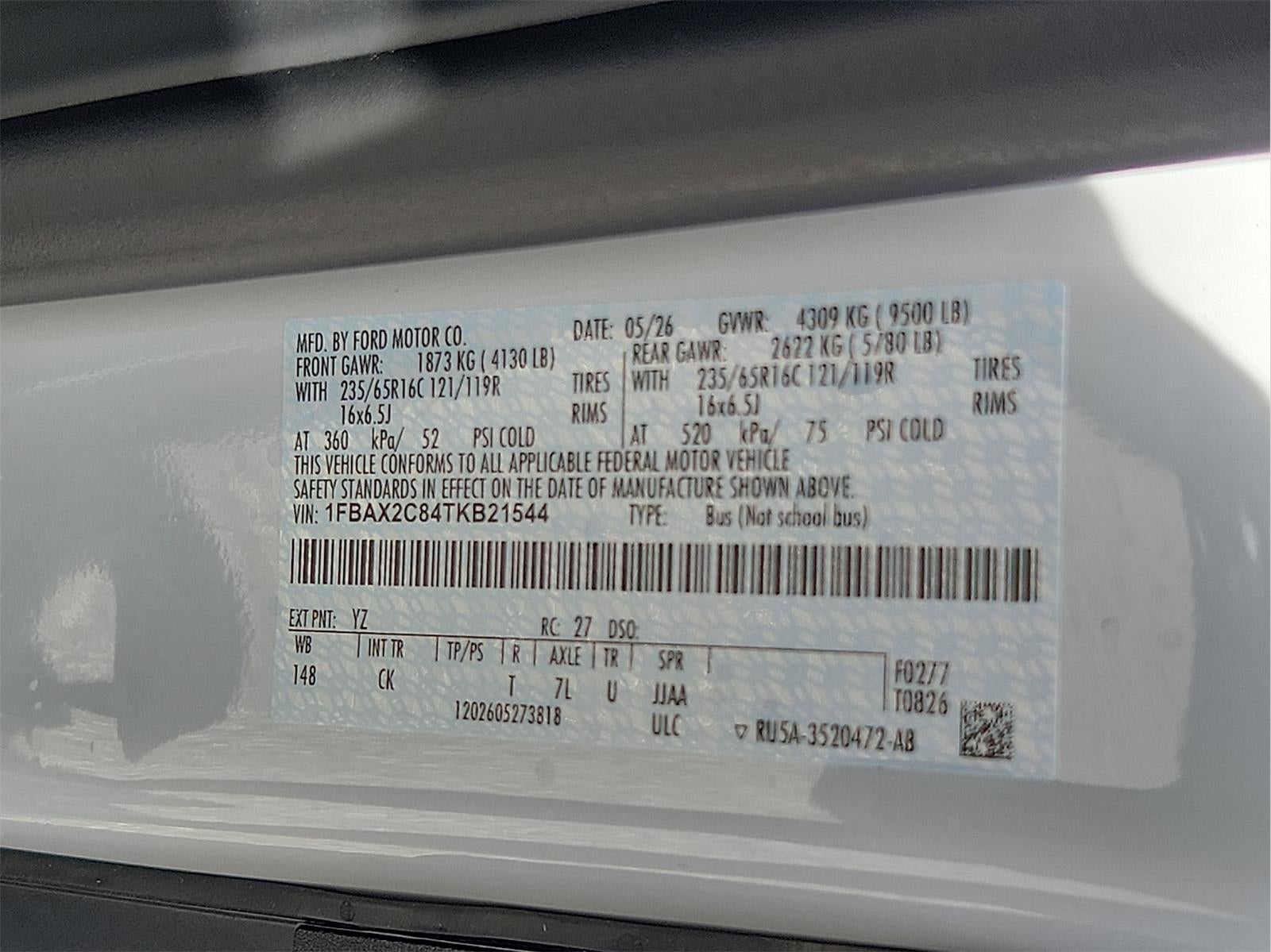 2026 Ford Transit 350 XL