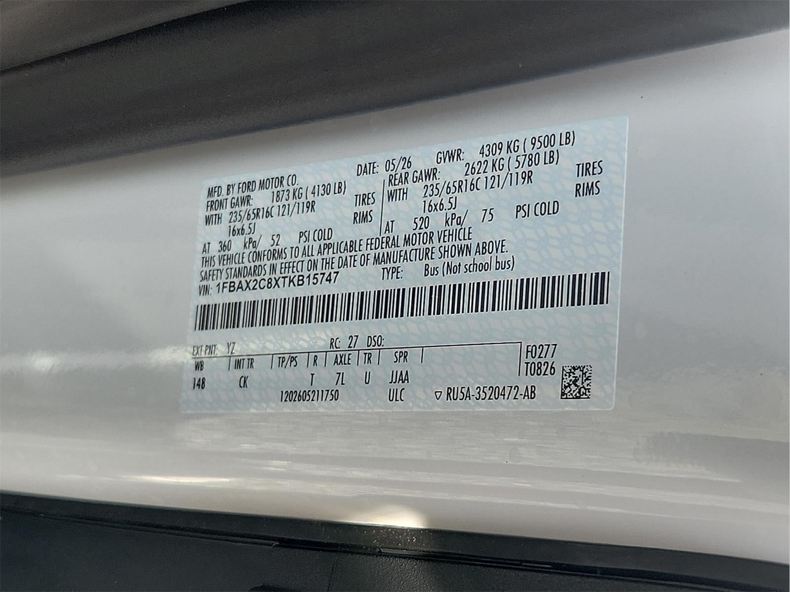 2026 Ford Transit Passenger Wagon XL