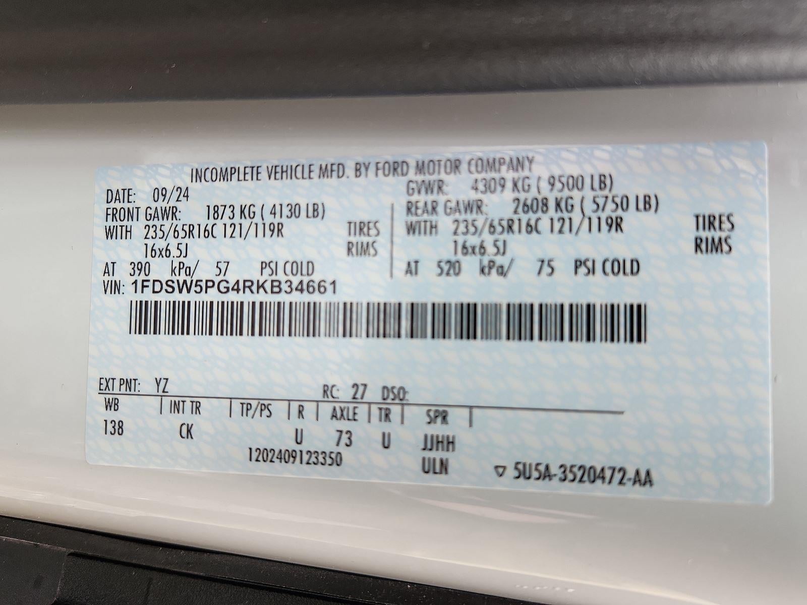 2024 Ford Transit Cutaway Base