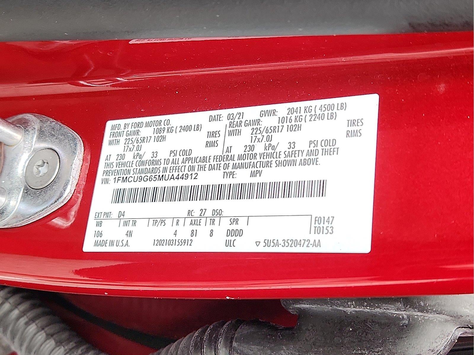 2021 Ford Escape SE