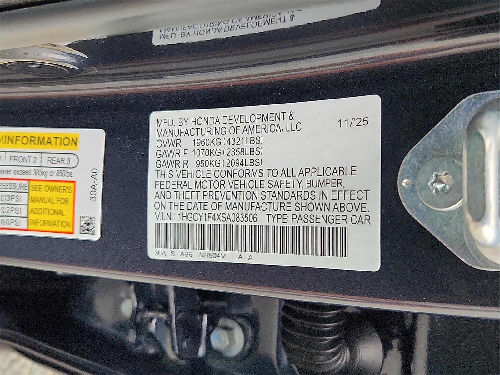 2025 Honda Accord Sedan SE
