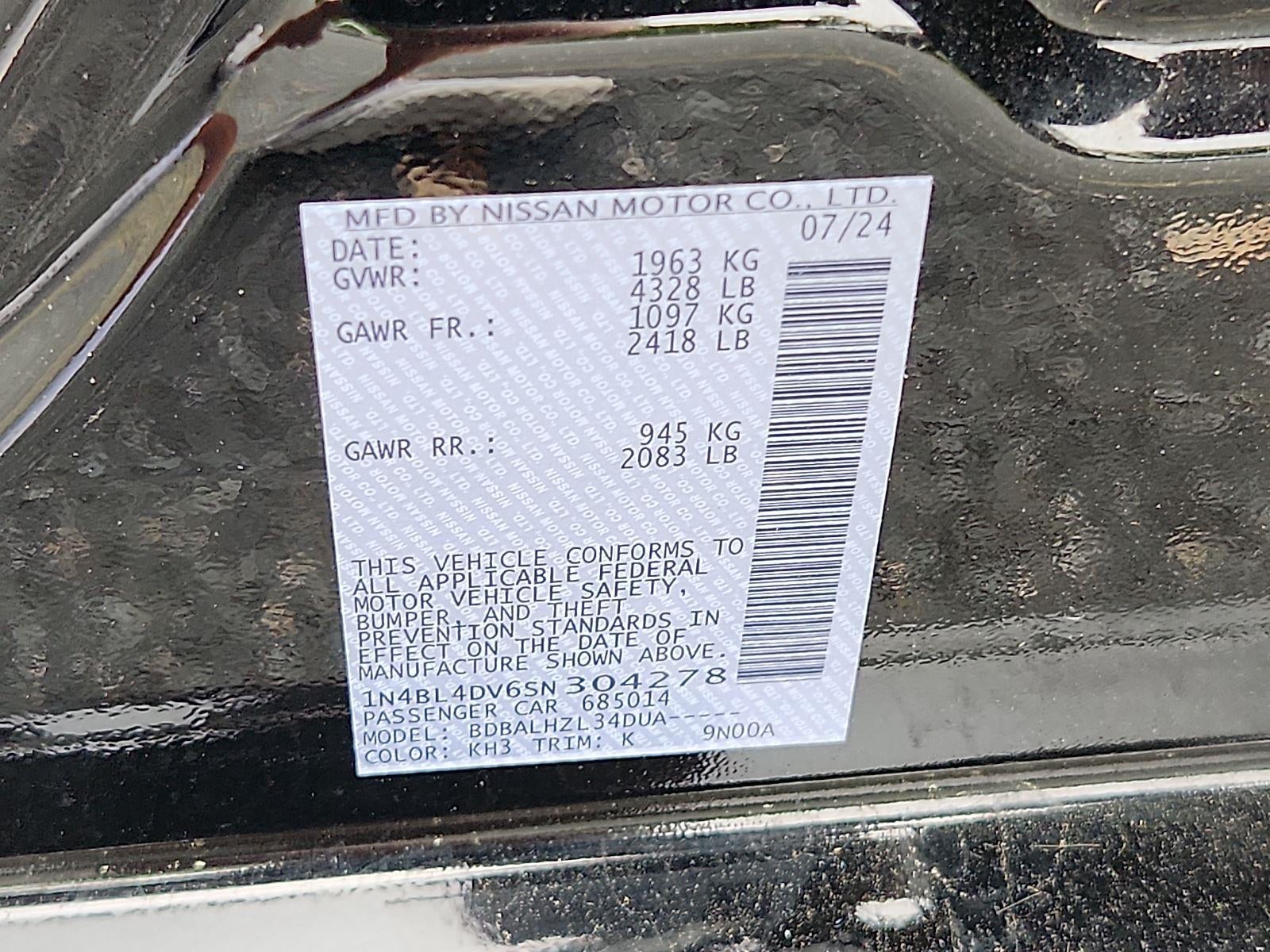 2025 Nissan Altima SV