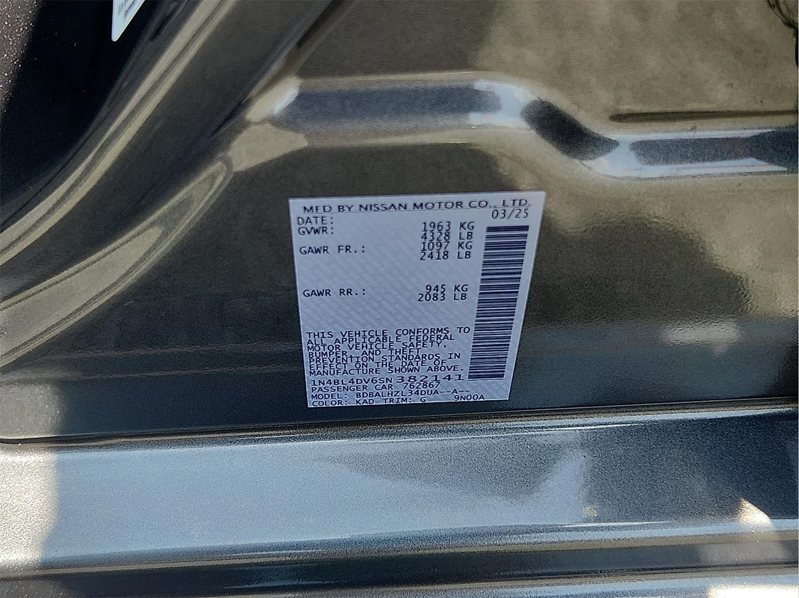 2025 Nissan Altima SV