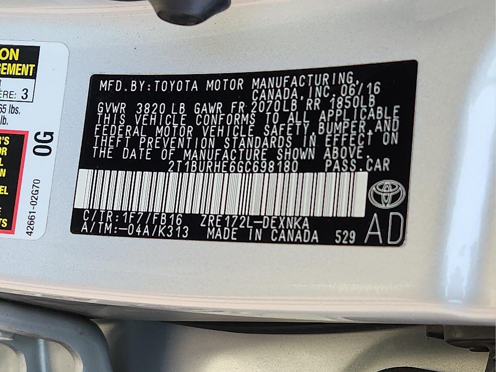 2016 Toyota Corolla LE