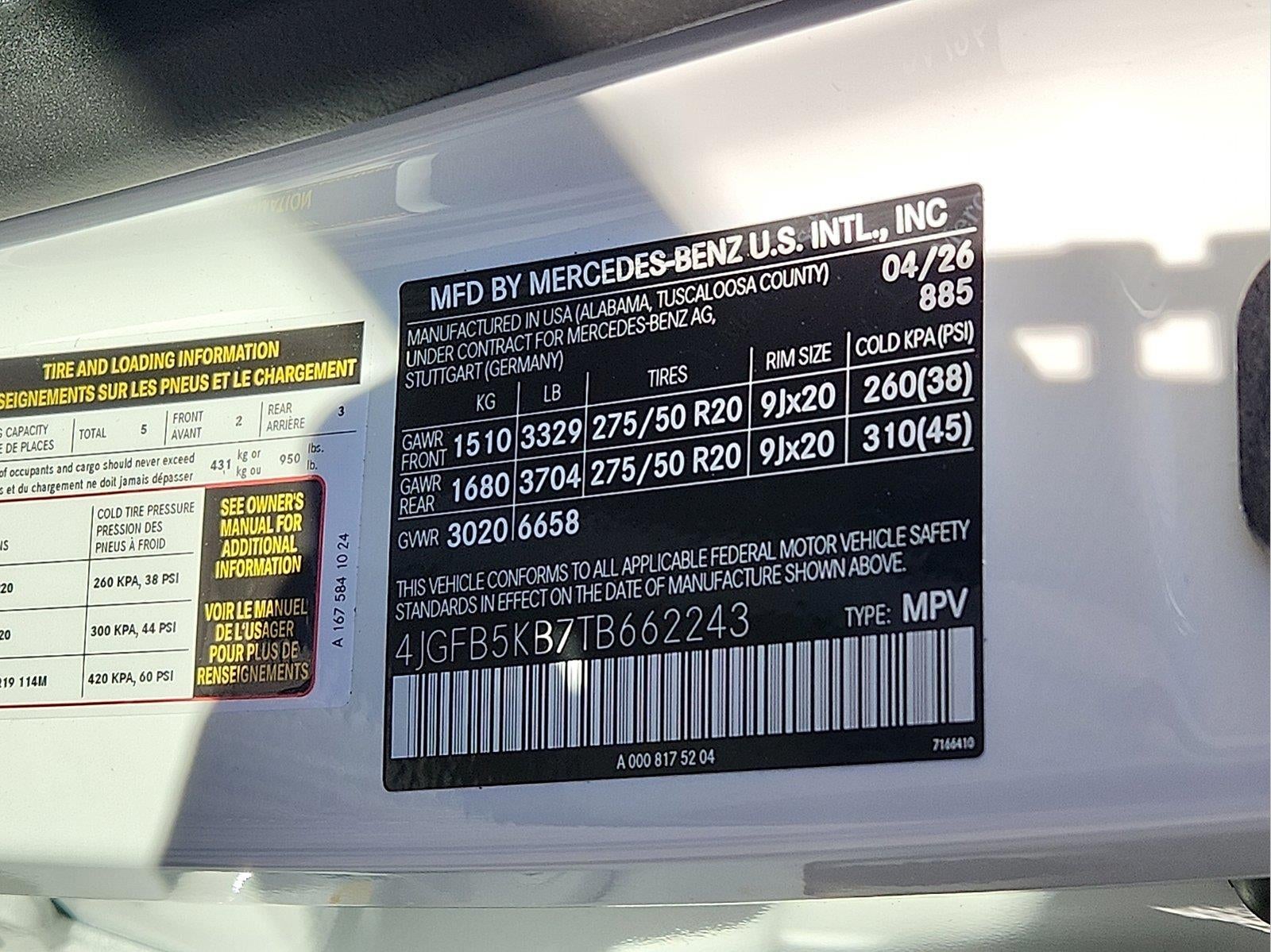 2026 MERCEDESBENZ TRUCK GLE450 4MATIC Base