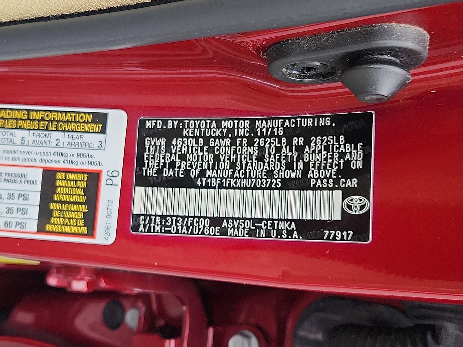 2017 Toyota Camry SE
