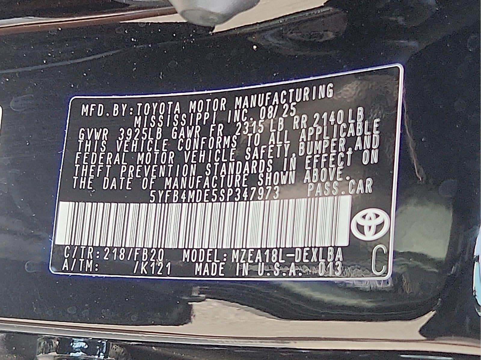 2025 Toyota Corolla LE