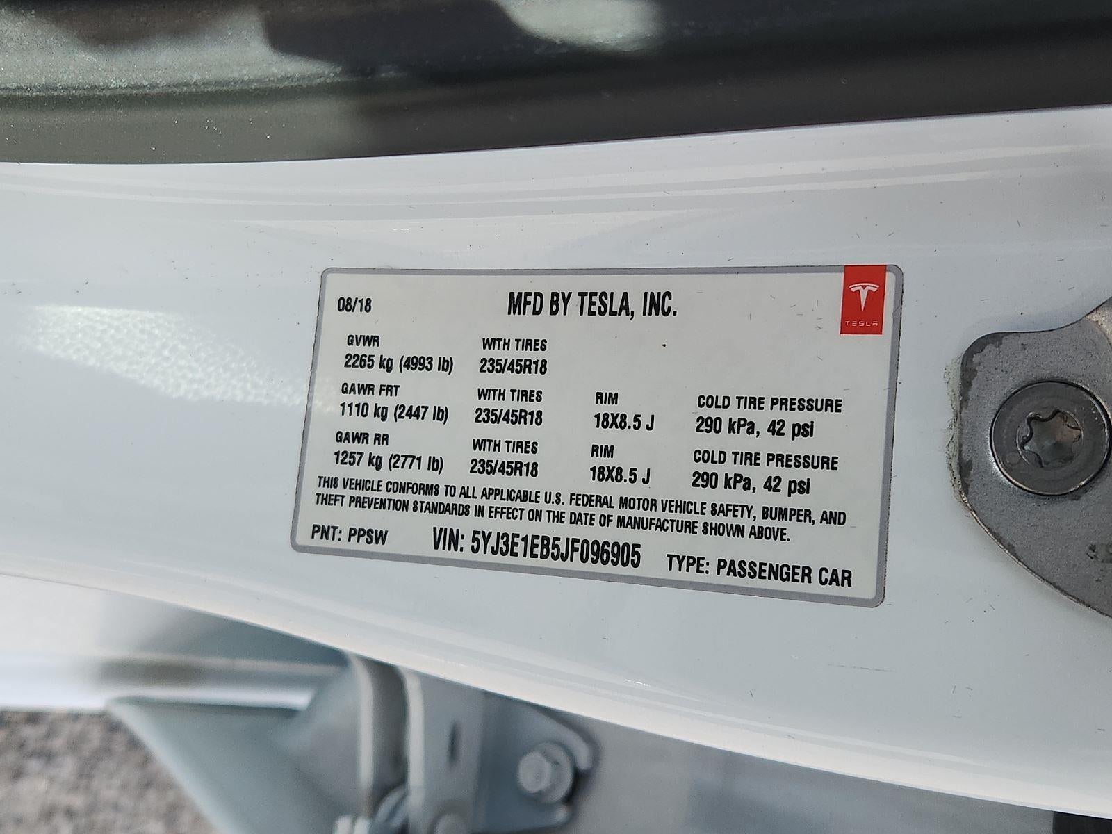 2018 Tesla Model 3 Performance