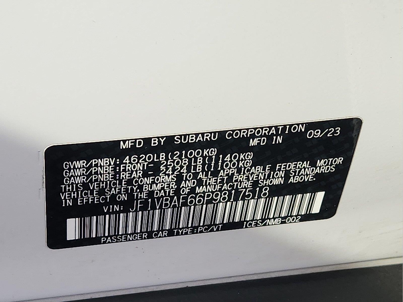 2023 Subaru WRX Premium