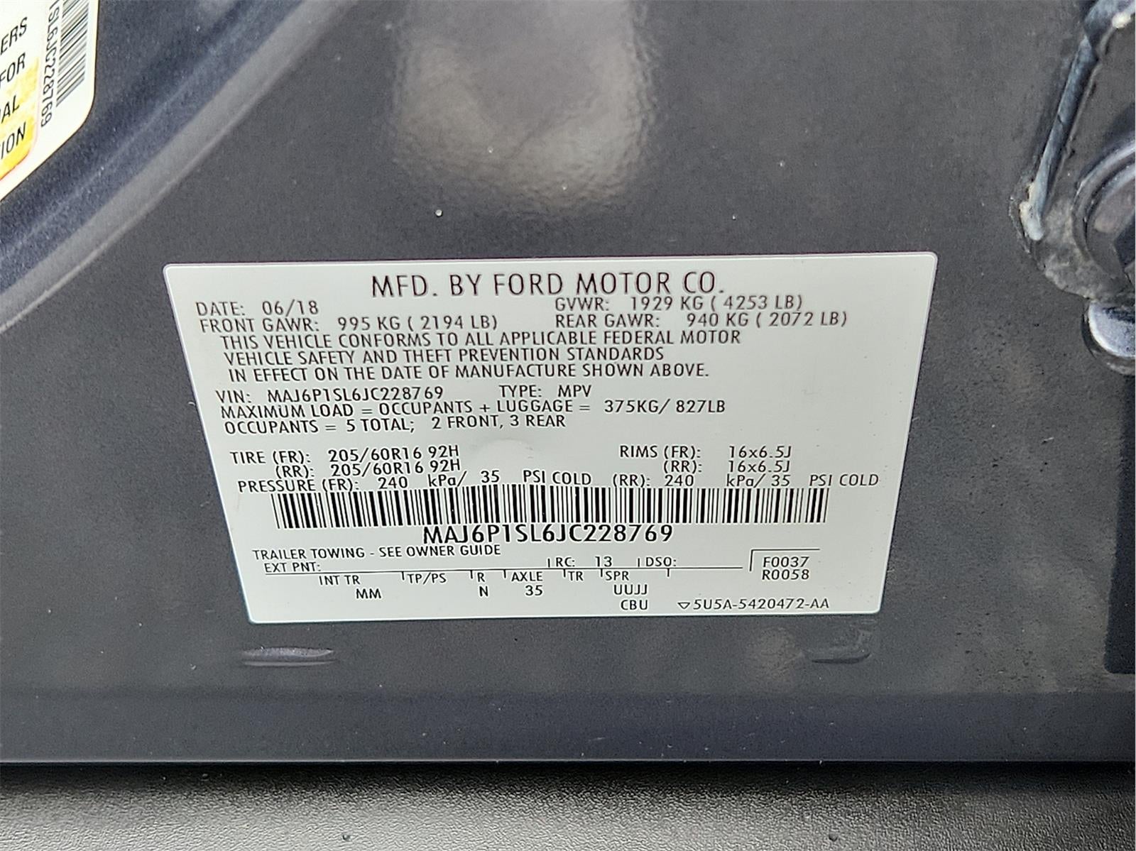 2018 Ford EcoSport S