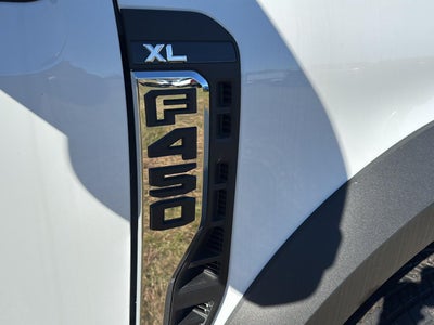 2024 Ford Super Duty F-450 DRW 12' RUGBY HEAVY DUTY STAKELESS LANDSCAPE BODY, 48" SOLID BARN DOORS, MANUAL TARP, 36" FULL CAB SHIELD, DROP DOWN COMBO HITCH 2 5/15