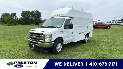 2026 Ford E-Series Cutaway KNAPHEIDE SRW UTILITY VAN KUV129SH 75.8 INTERIOR HEIGHT SOLID DOORS FACTORY BACKUP CAMERA