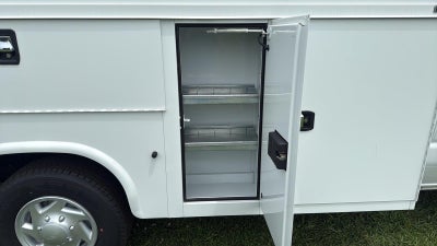 2026 Ford E-Series Cutaway KNAPHEIDE SRW UTILITY VAN KUV129SH 75.8 INTERIOR HEIGHT SOLID DOORS FACTORY BACKUP CAMERA