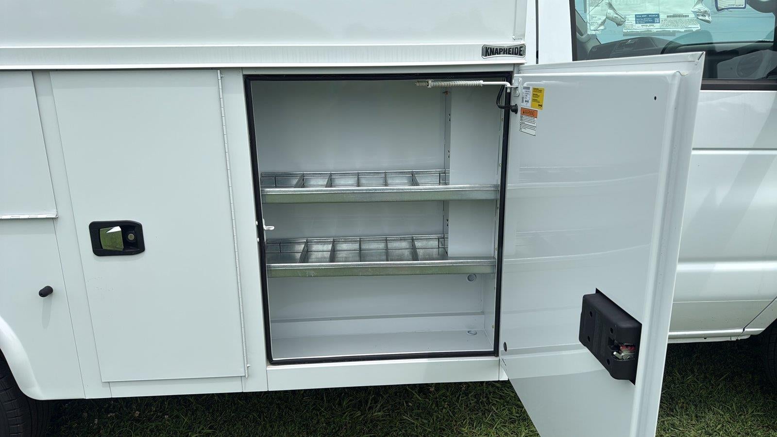 2026 Ford E-Series Cutaway KNAPHEIDE SRW UTILITY VAN KUV129SH 75.8 INTERIOR HEIGHT SOLID DOORS FACTORY BACKUP CAMERA