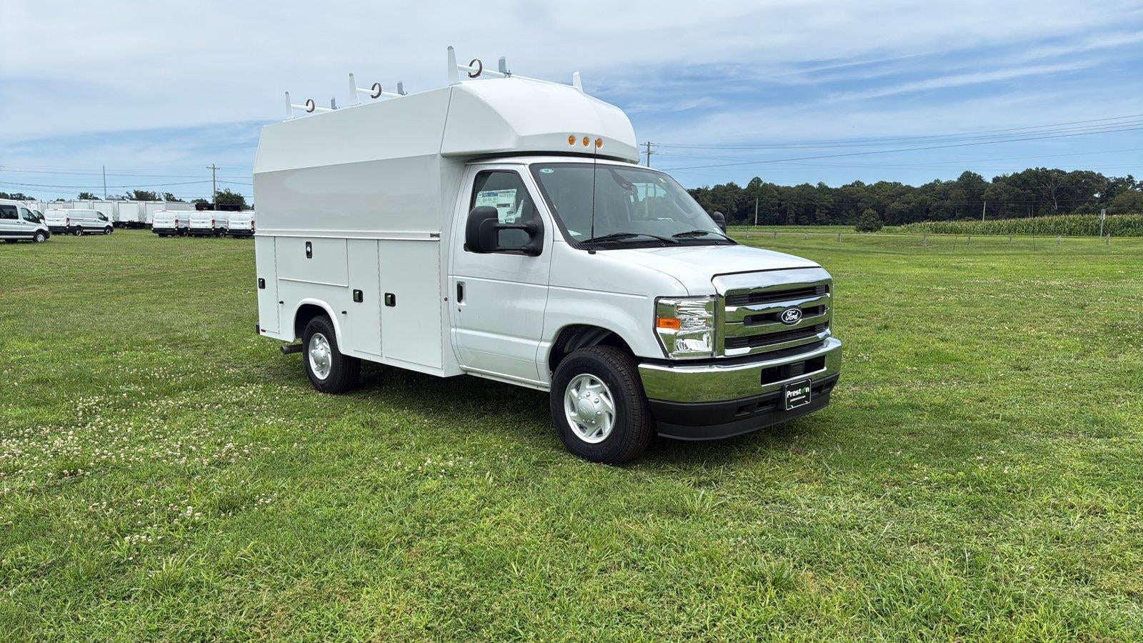 2026 Ford E-Series Cutaway KNAPHEIDE SRW UTILITY VAN KUV129SH 75.8 INTERIOR HEIGHT SOLID DOORS FACTORY BACKUP CAMERA