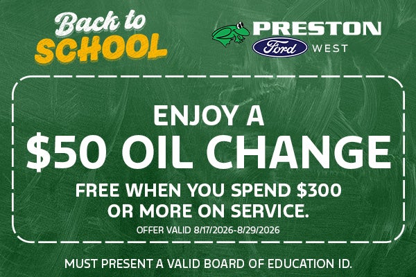 Enjoy a $50 Oil Change!