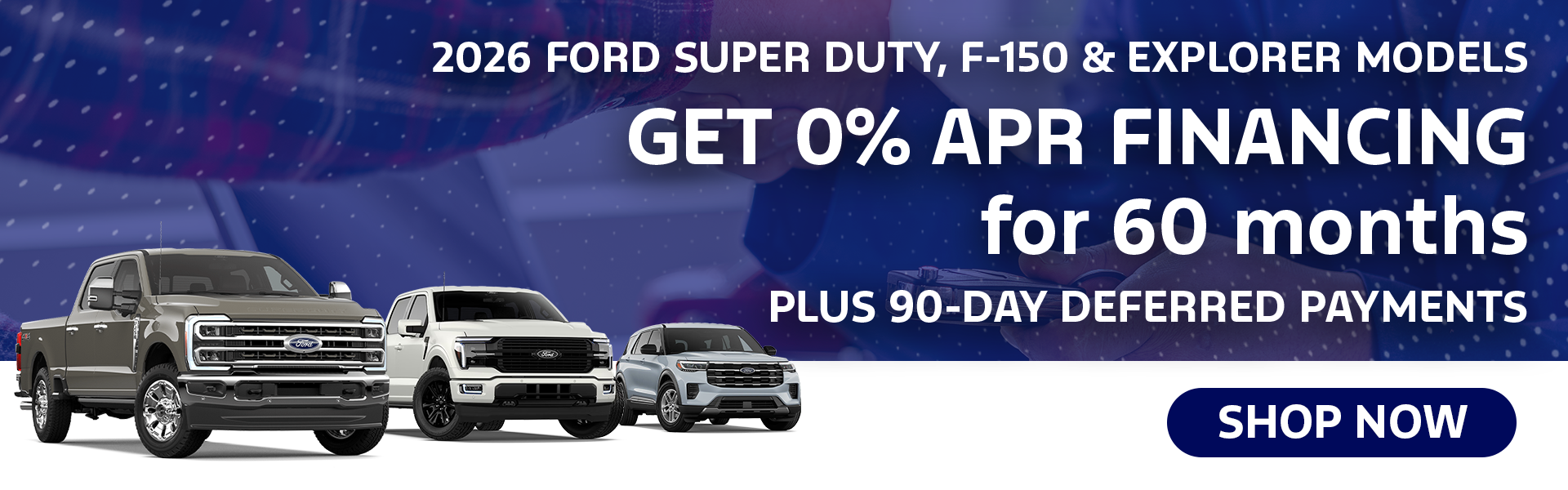 0% APR Financing for 60 Months on Select 2026 Ford Models