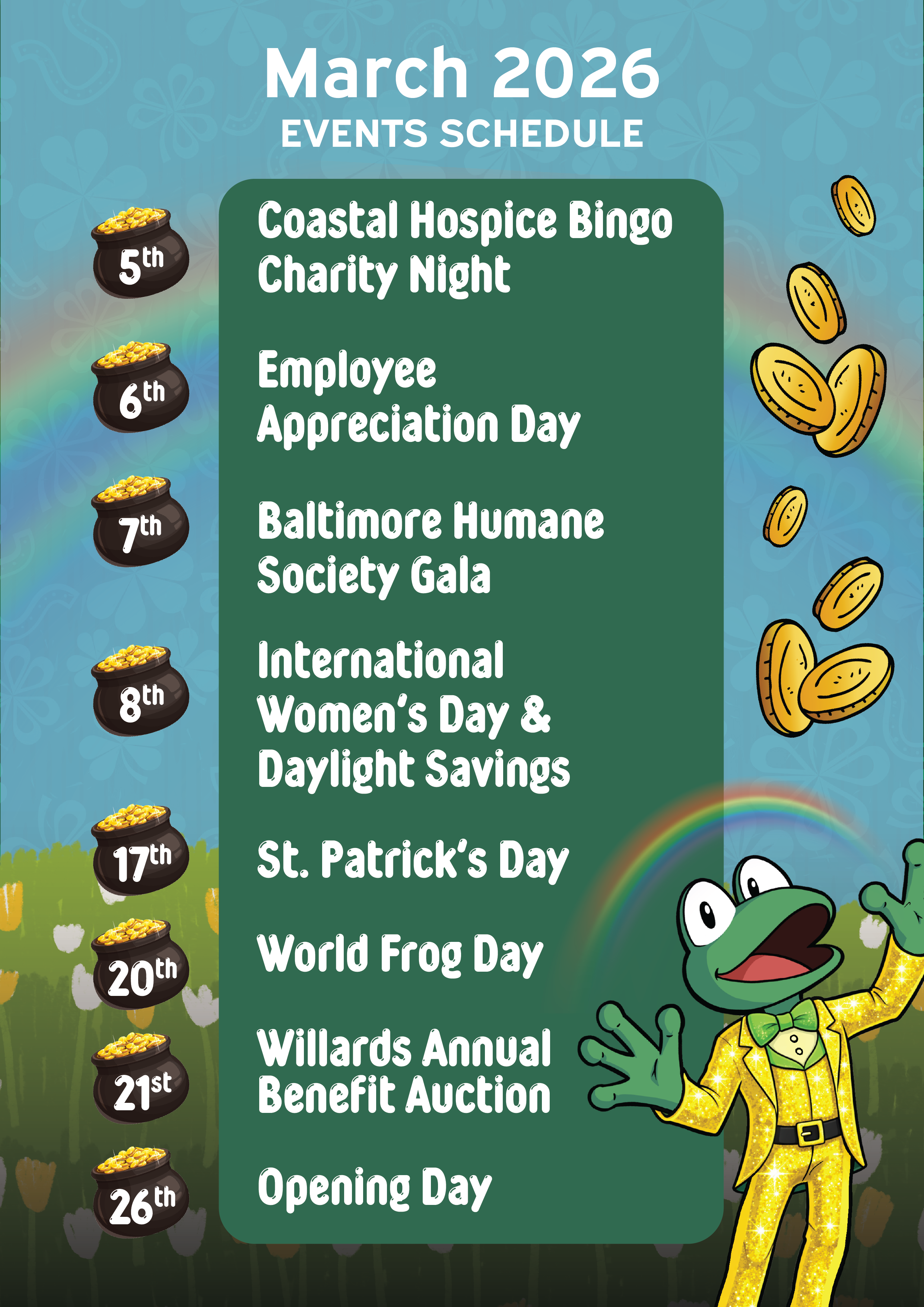 March 2026 Events Schedule